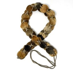 Indigenous vintage seal skin disc belt